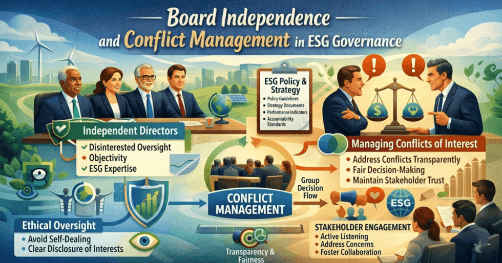 Board Independence and Conflict Management in ESG Governance